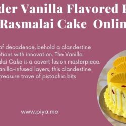 Order Vanilla Flavored Pista Rasmalai Cake  Online
