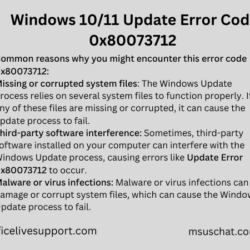 Error Code 0x80073712