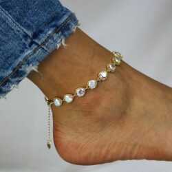 summer gold plated anklets