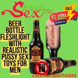 Beer Bottle Fleshlight with Realistic Pussy Sex Toys For Men