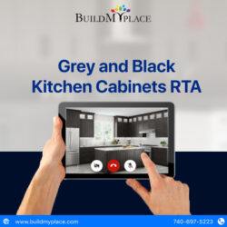 Grey and Black Kitchen Cabinets RTA