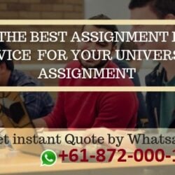 Get the Best Assignment Help for your University assignment