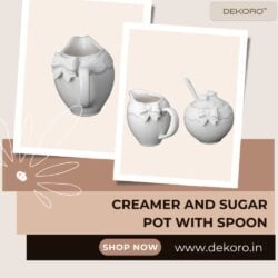 Creamer and Sugar Pot with Spoon