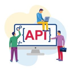 api-concept-api-as-symbol-finished-code-group-professional-programmers-are-working-program-vector-illustration-flat-design-isolated-white-ba